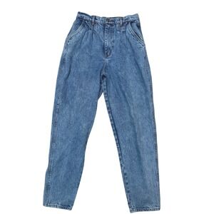 Bill Blass Womens Mom Jeans Acid Wash High Waisted Tapered Leg Size 12